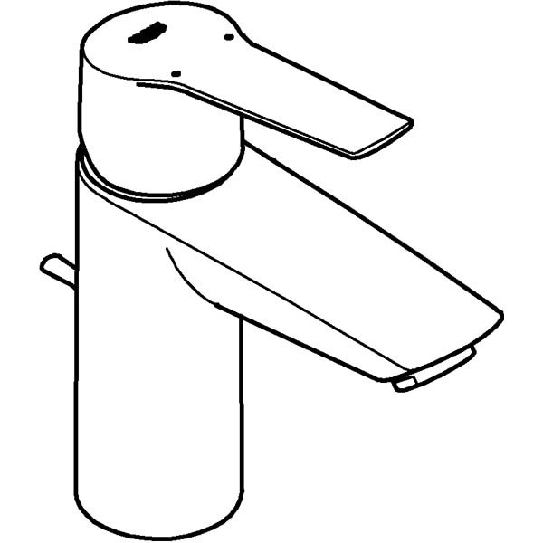 Baterie lavoar GROHE Start 24209002, marimea S, alama, argintiu