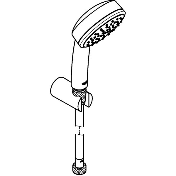 Set dus para GROHE Tempesta Cosmopolitan 100 26084002, 1 functie, argintiu