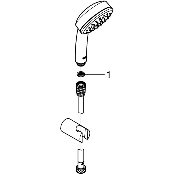 Set dus para GROHE Tempesta Cosmopolitan 100 26084002, 1 functie, argintiu