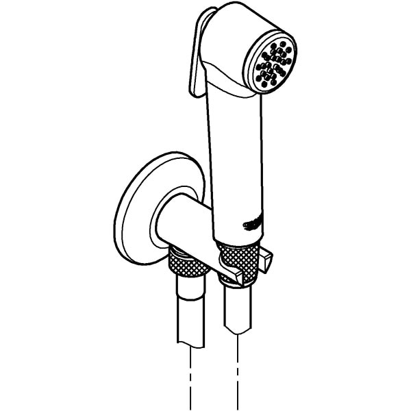 Set dus igienic GROHE Tempesta-F Trigger 26358000, 1 functie, argintiu