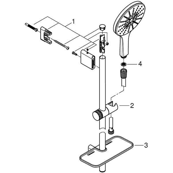 Coloana dus GROHE Vitalio SmartActive 150 26598000, 3 functii, crom