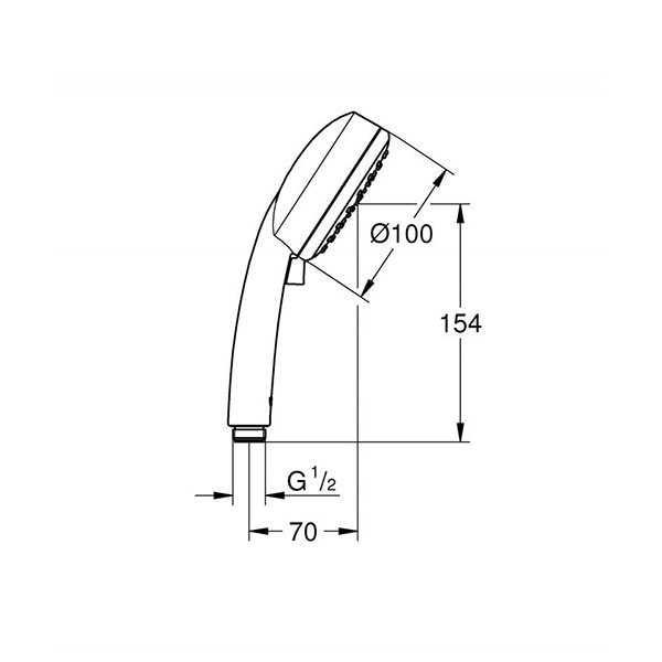 Para dus GROHE Tempesta Cosmopolitan 100 27571002, 2 functii, crom