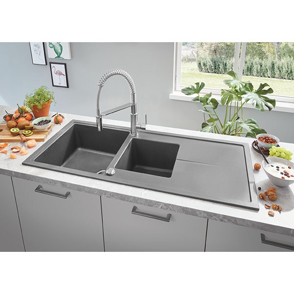 Baterie bucatarie GROHE Get 30361000, metal, argintiu