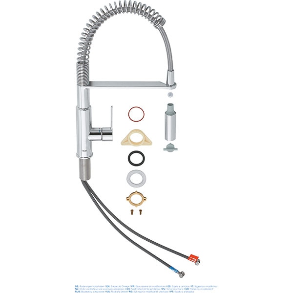 Baterie bucatarie GROHE Get 30361000, metal, argintiu