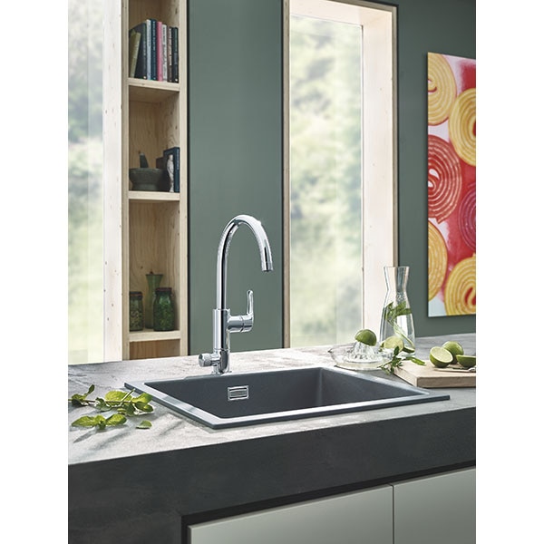 Baterie bucatarie cu filtru GROHE Blue Pure Eurosmart 30383000, metal, argintiu