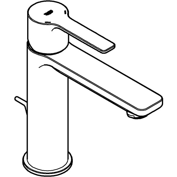 Baterie lavoar GROHE Linear 32114AL1, marimea S, alama, gri antracit