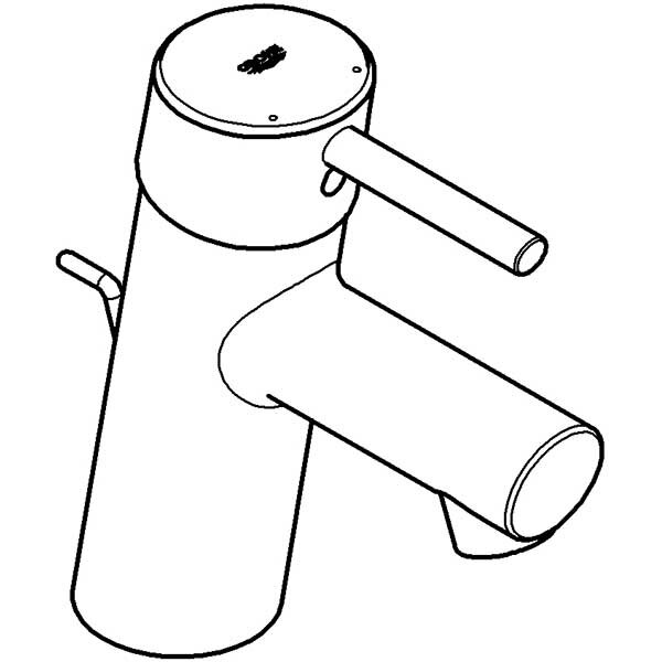 Baterie lavoar GROHE Concetto 32204001, marimea S, metal, crom