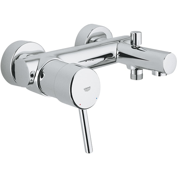 Baterie cada-dus GROHE Concetto 32211001, divertor automat, alama, argintiu