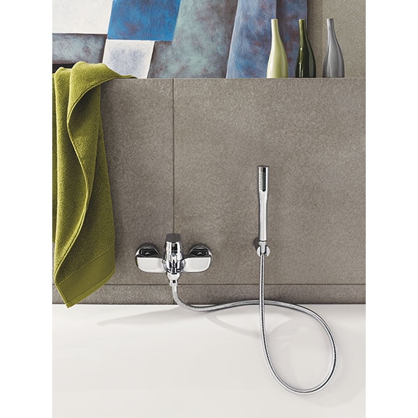 Set baterie cada si dus GROHE Eurosmart Cosmopolitan 32832000, metal, argintiu