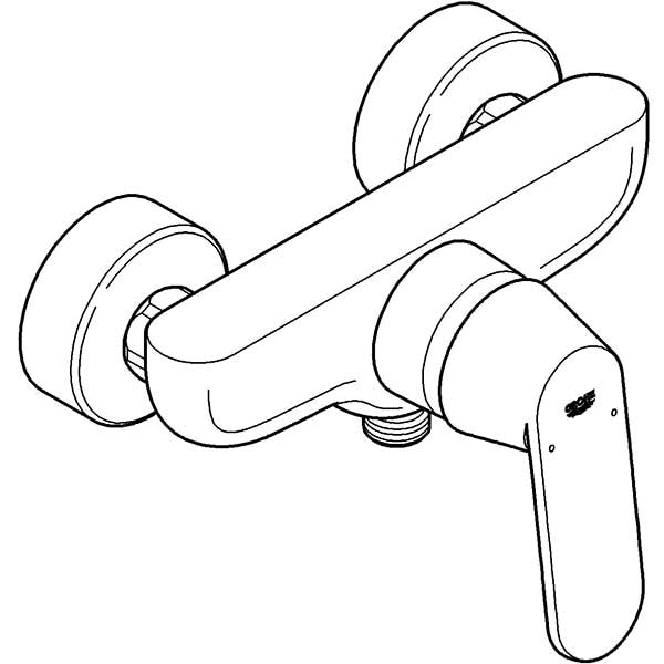 Baterie dus GROHE EuroSmart Cosmopolitan 32837000, metal, crom