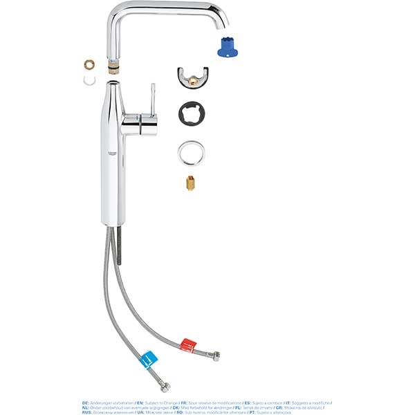 Baterie lavoar GROHE Essence 32901001, marimea XL, metal, crom