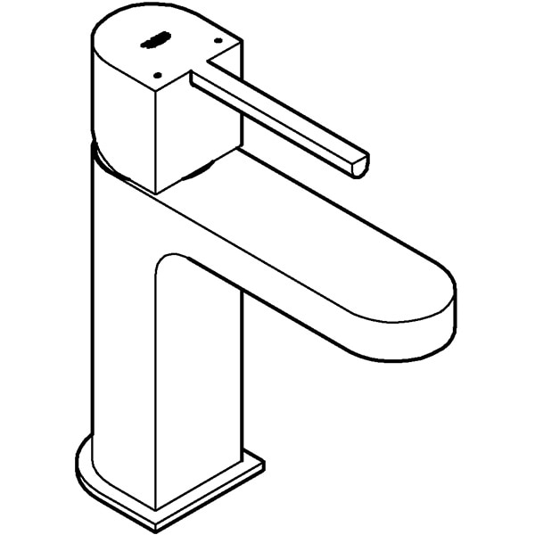 Baterie lavoar GROHE Plus 33163003, marimea S, alama, argintiu