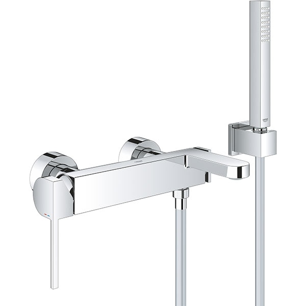 Set baterie cada si dus GROHE Plus 33547003, metal, argintiu