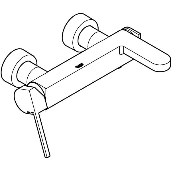 Baterie cada-dus GROHE Plus 33553003, metal, crom