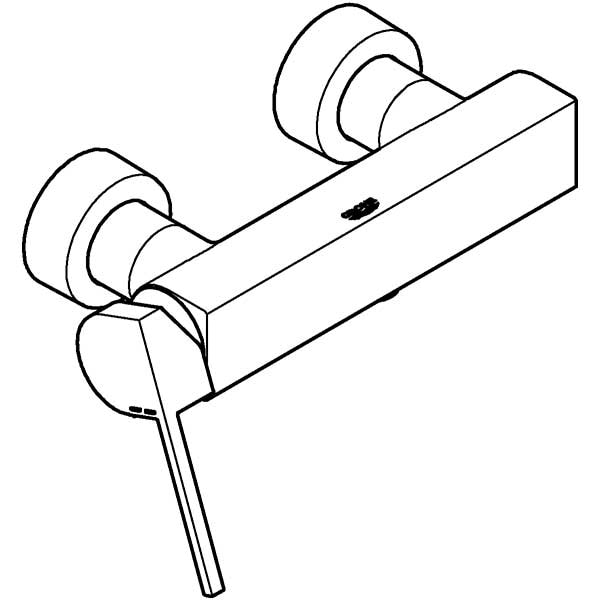 Baterie dus GROHE PLUS 33577003, metal, crom