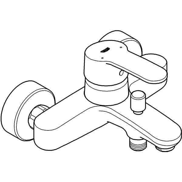 Baterie cada-dus EuroStyle Cosmopolitan 33591002, metal, crom
