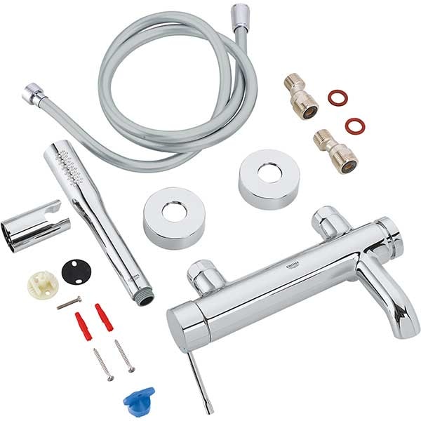 Set baterie cada si dus GROHE Essence 33628001, metal, crom