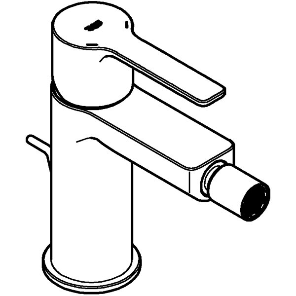 Baterie bideu GROHE Lineare 33848AL1, marimea S, alama, gri antracit