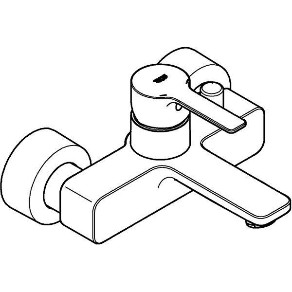 Baterie cada-dus GROHE Lineare 33849AL1, divertor automat, alama, gri antracit