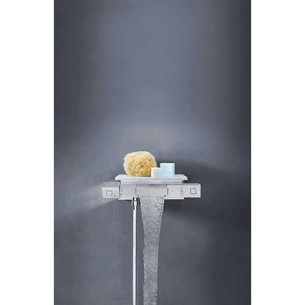 Baterie cada-dus GROHE Grohtherm Cube 34502000, termostat, metal, argintiu