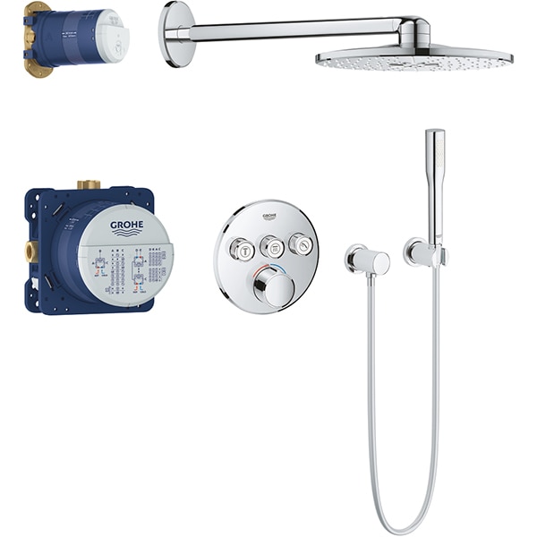 Sistem dus incastrat GROHE Smartcontrol Perfect 34709000, 2 functii, argintiu