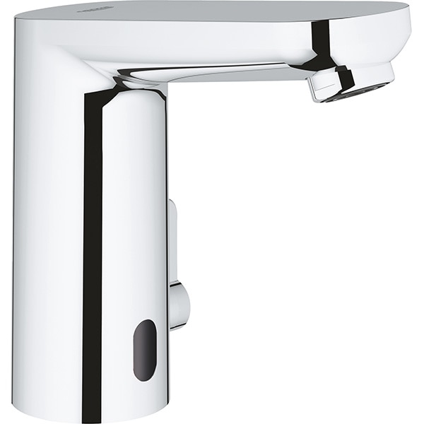 Baterie lavoar cu senzor infrarosu GROHE Eurosmart Cosmopolitan E 36327001, baterie Litiu 6V, alama, argintiu