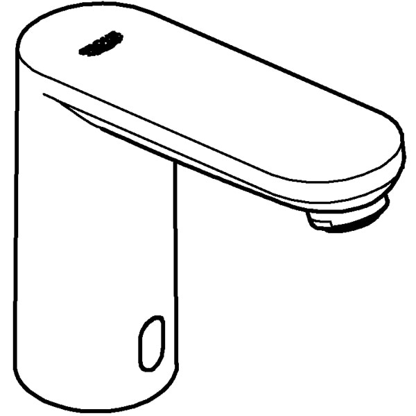 Baterie lavoar cu senzor infrarosu GROHE Eurosmart Cosmopolitan E 36439000, baterie Litiu 6V, alama, argintiu