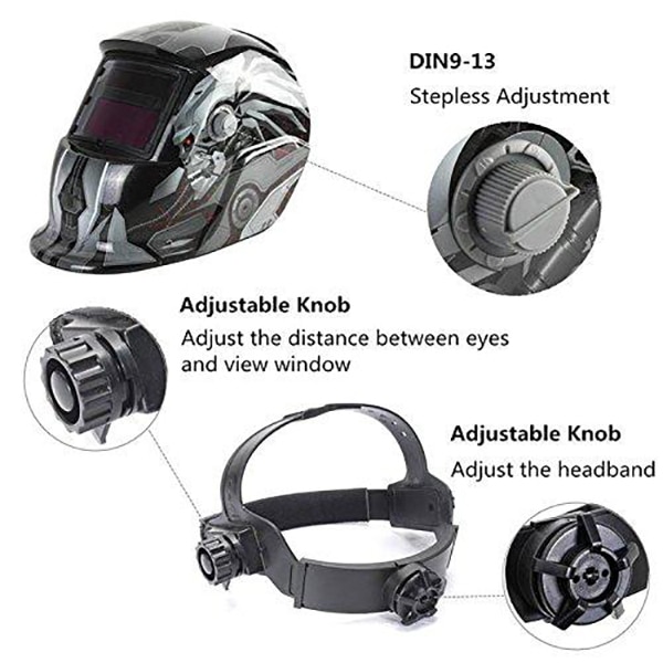 Masca sudura cu cristale lichide INTENSIV Transformers 9-13, 2 senzori, vizor 92 x 42mm, sudura 5-400A