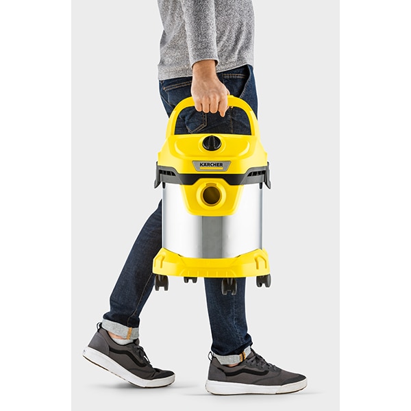 Aspirator cu sac KARCHER WD 2 1.628-050.0, 15l, 1000W, galben-argintiu