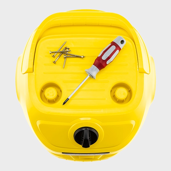 Aspirator cu sac KARCHER WD 2 1.628-050.0, 15l, 1000W, galben-argintiu