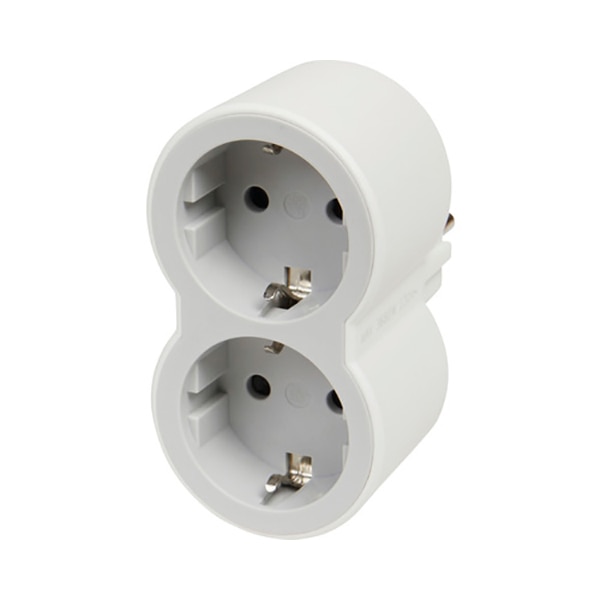 Adaptor priza LEGRAND L694516, 2 prize, alb-gri deschis