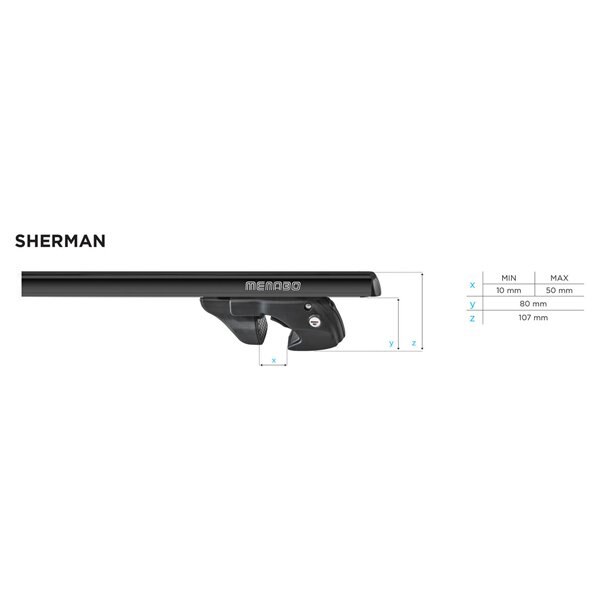 Bare transversale MENABO Sherman Black, Volkswagen Bora Variant, 1999-2005-Prezent, 120 cm