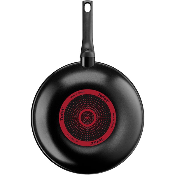 Tigaie wok TEFAL Simply Clean B5671953, 28cm, aluminiu, negru