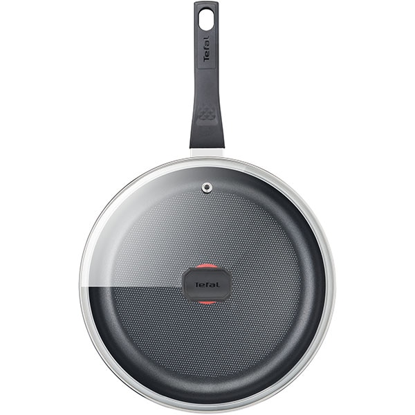 Cratita cu capac TEFAL Simply Clean B5673253, 3.5l, 24cm, aluminiu, negru