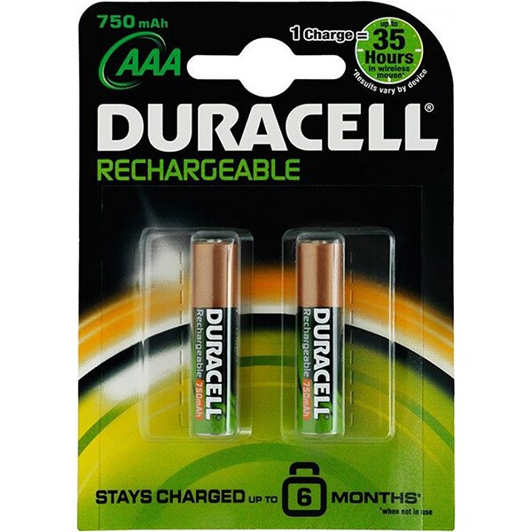 Acumulatori DURACELL AAAK2, R3, 750mAh, ACCAAA750B2, 2 bucati