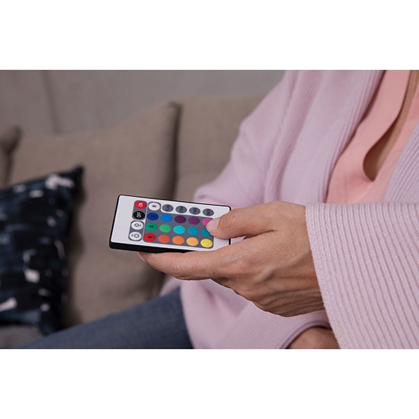 Set 2 becuri LED RGBW OSRAM 4058075091733, E27, 9W, Telecomanda