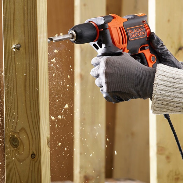 Masina de gaurit si insurubat (bormasina) BLACK&DECKER BEH710K, 710W, 2800RPM, mandrina rapida 13mm, percutie