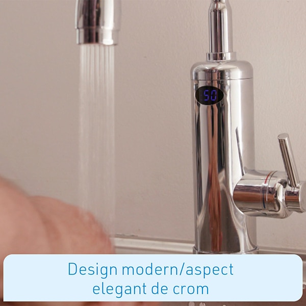 Robinet electric MEDIASHOP Aquadon SmartHeater Flex-Head, 4l/min, 3000W, argintiu