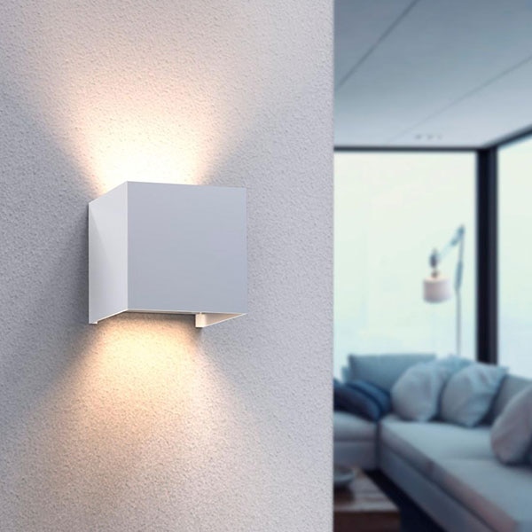 Aplica de perete LED Smart HAMA 176564, 6W, 350lm, Wi-Fi, lumina variabila, alb