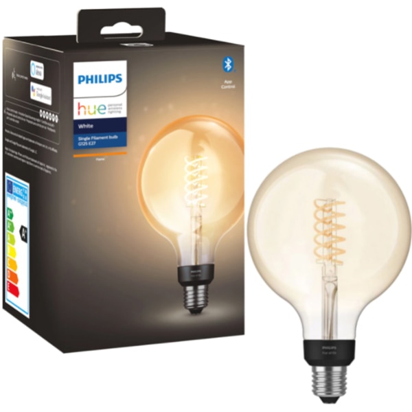 Bec LED Smart PHILIPS Hue 8719514279131, E27, 7W, 550lm, Bluetooth, Dimabil, lumina calda, compatibil Alexa, Google Assistant