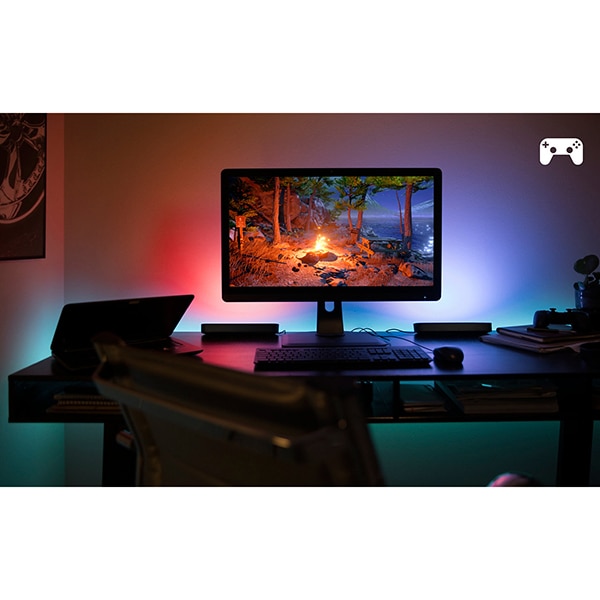 Pachet lampi inteligente PHILIPS Hue Play, lumina RGB, 6.6W, alb, 2 buc