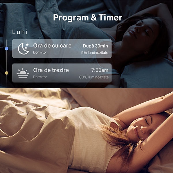 Bec LED Smart TP-LINK Tapo L530E, E27, 9W, 806lm, Wi-Fi, lumina variabila, compatibil Alexa, Google Assistant