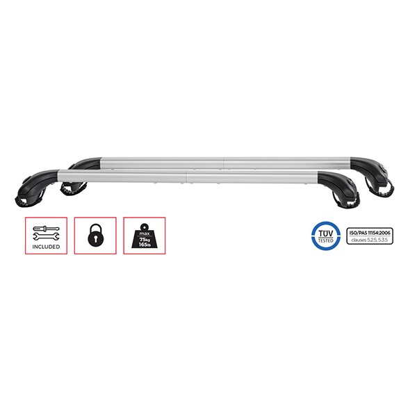 Bare transversale MENABO Ariete Flush, Honda Civic IX Tourer, 2013-2015, 105 cm