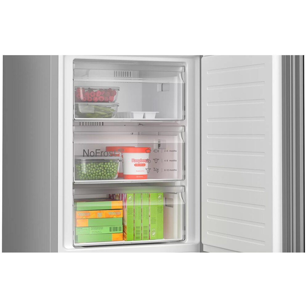 Combina frigorifica BOSCH KGN39LBCF, No Frost, 363 l, H 203 cm, Clasa C, negru