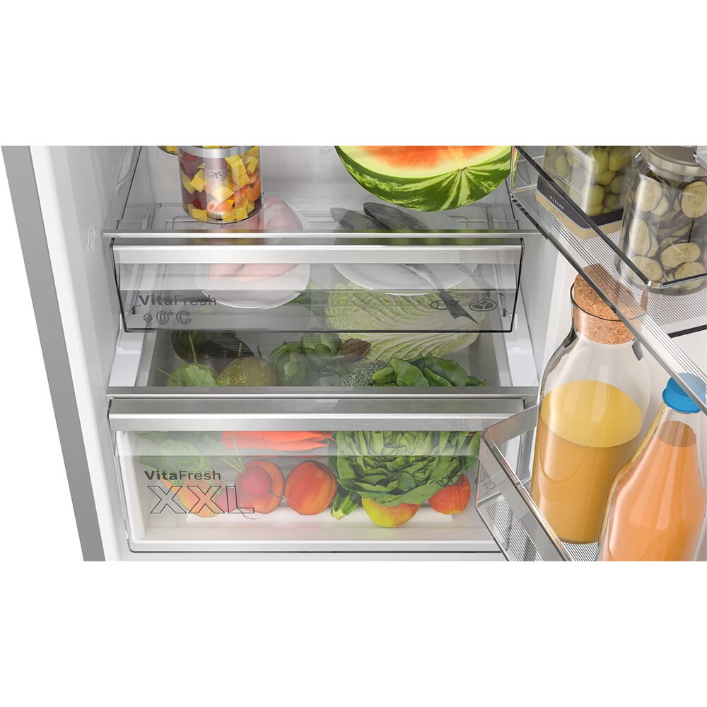 Combina frigorifica BOSCH KGN39LBCF, No Frost, 363 l, H 203 cm, Clasa C, negru