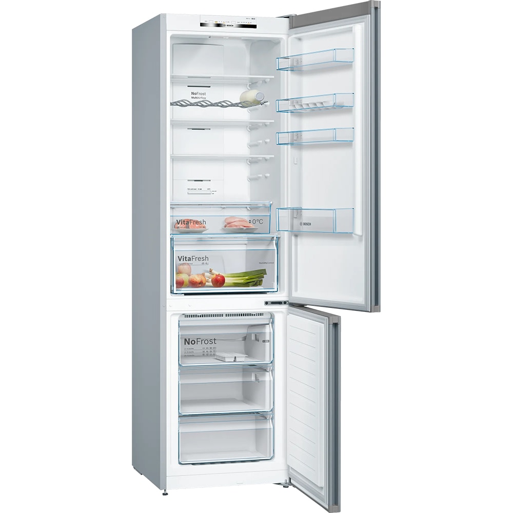 Combina frigorifica BOSCH KGN39VLEB, No Frost, 368 l, H 203 cm, Clasa E, inox