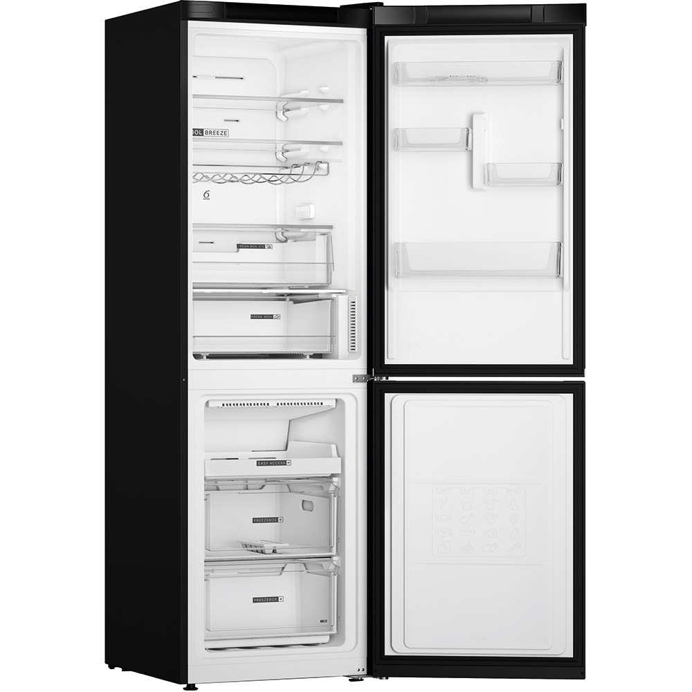 Combina frigorifica WHIRLPOOL W7X 82O K, Total No Frost, 335 l, H 191 cm, Clasa E, negru