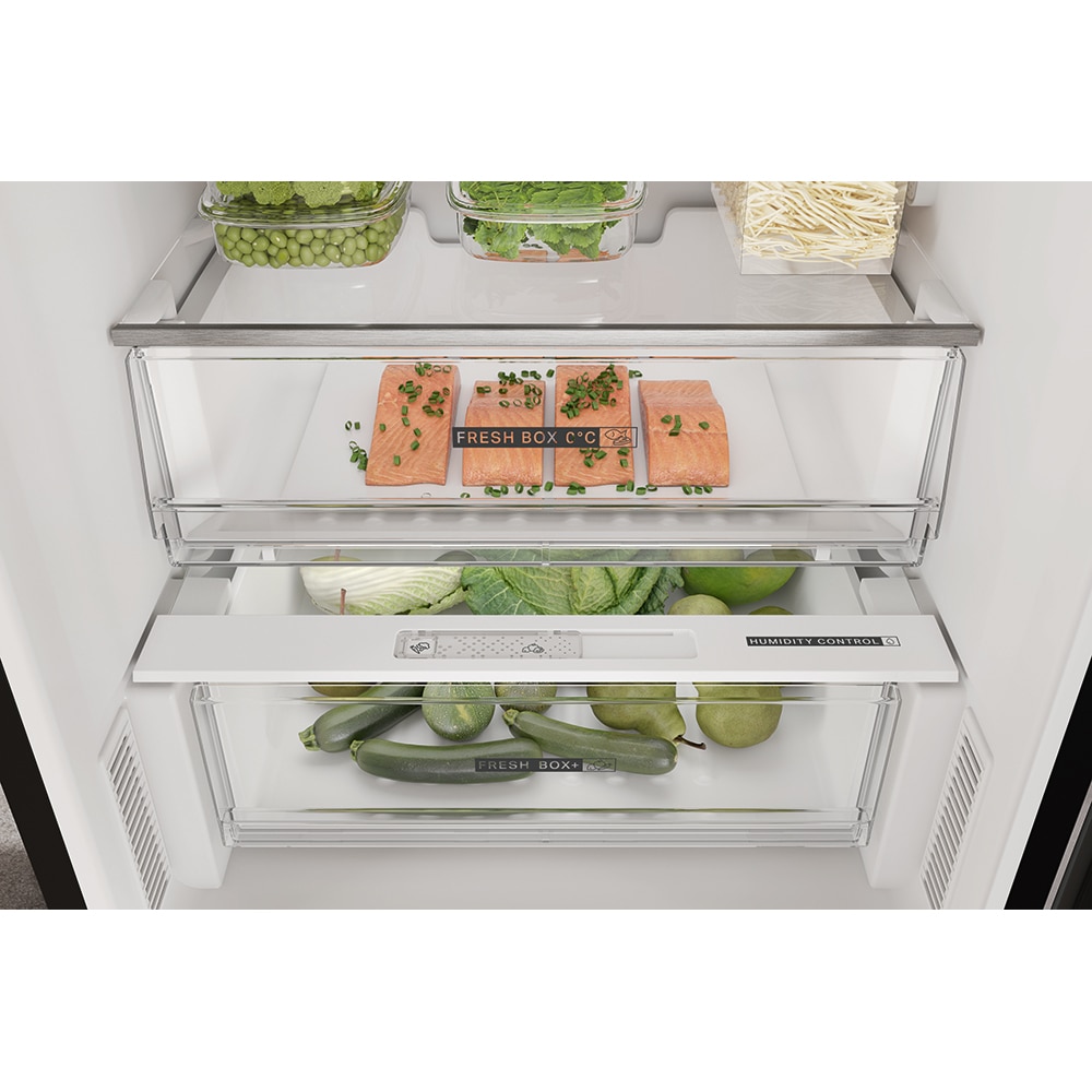 Combina frigorifica WHIRLPOOL W7X 82O K, Total No Frost, 335 l, H 191 cm, Clasa E, negru