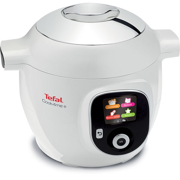 Multicooker TEFAL Cook4Me+ CY851130, 6l, 1600W, 6 programe, aplicatie 150 retete, alb-gri