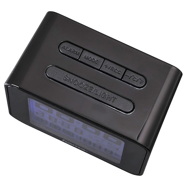 Ceas cu alarma HAMA Cube 00186304, DCF radio, negru